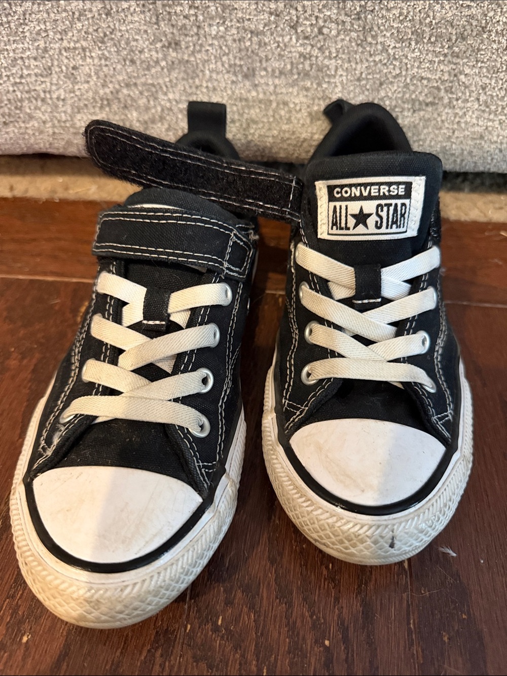 Converse Kids Black and White Low Top Sneakers